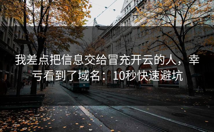 我差点把信息交给冒充开云的人,幸亏看到了域名:10秒快速避坑